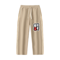 Contrast Side-Stripe Straight-Leg Pants - Khaki